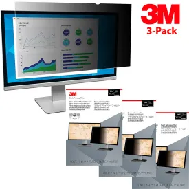 3M 3-Pack Privacy Filter for 24" Widescreen Monitor (16:10) (PF240W1B)