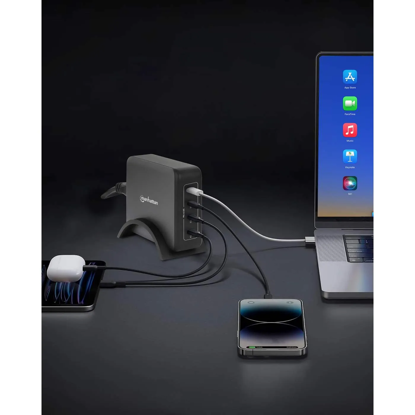 4-Port GaN USB Power Delivery Charging Station - 240 W / PD 3.1