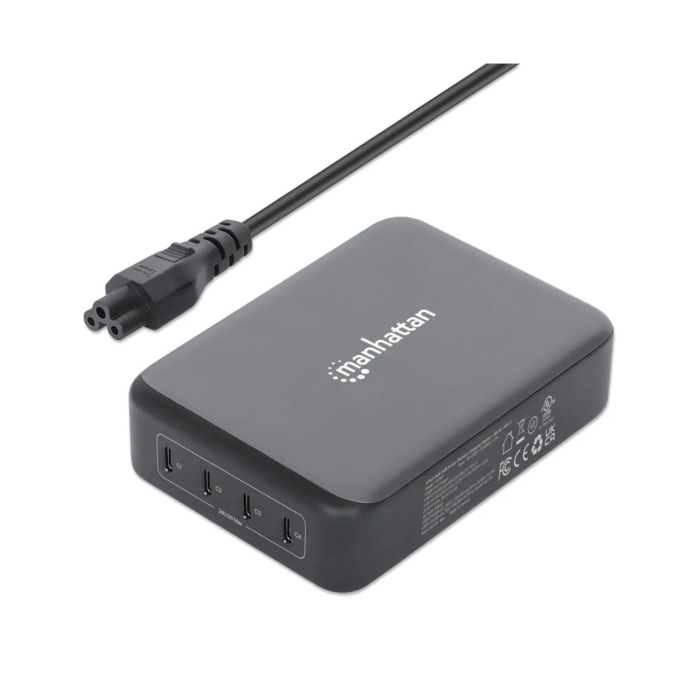 4-Port GaN USB Power Delivery Charging Station - 240 W / PD 3.1