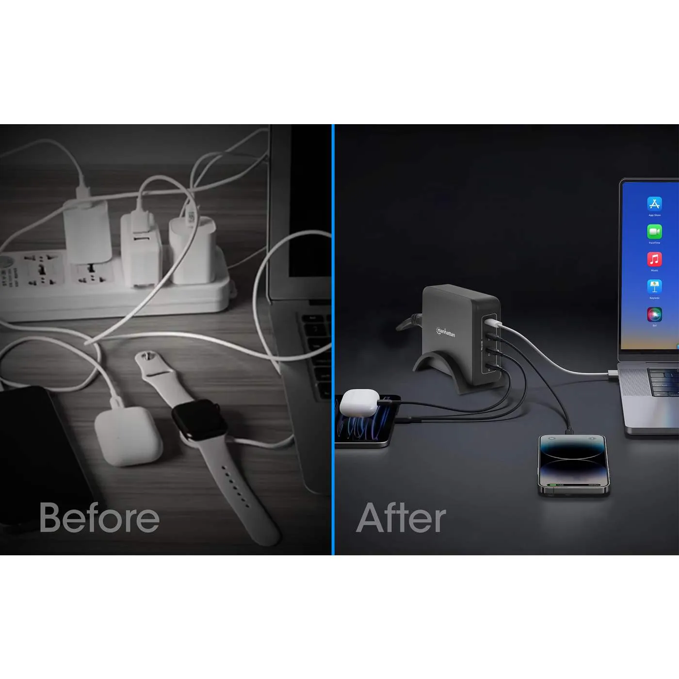 4-Port GaN USB Power Delivery Charging Station - 240 W / PD 3.1