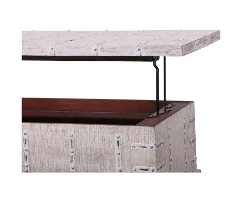 Daksh Coffee Table Antique Handcrafted Solid Mango Wood Storage Trunk Chest Box
