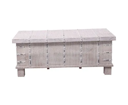 Daksh Coffee Table Antique Handcrafted Solid Mango Wood Storage Trunk Chest Box